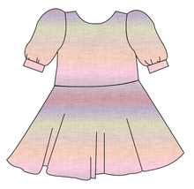 Load image into Gallery viewer, Pastel Ombre Linen Prairie Dress