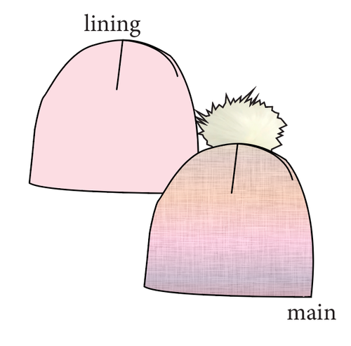 Pastel Ombre Linen Slouchy Beanie (Reversible!)