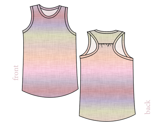Pastel Ombre Linen Summer Tank