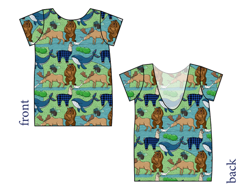 By The Bay Low Back Ballerina Tee