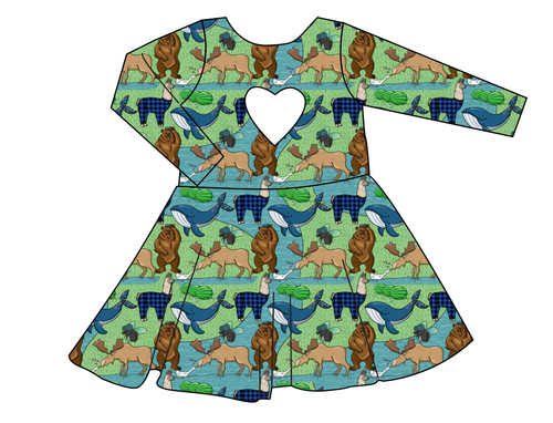 By The Bay Molly Heart Back Twirly Dress