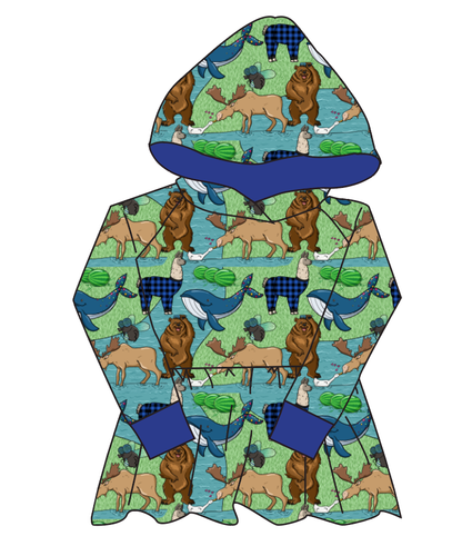 By The Bay Peplum Hoodie (or Crewneck)