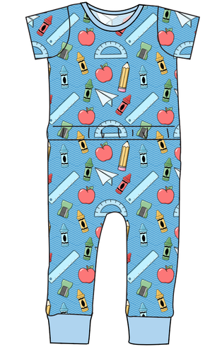 Rad School Supplies Bennett Pants and Shorts Length T-Shirt Romper