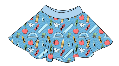 Rad School Supplies Circle Skirt