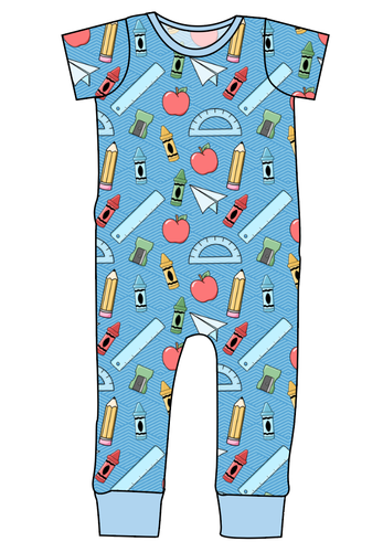 Rad School Supplies Emmett Pants And Shorts T-Shirt Romper