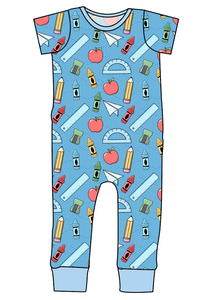 Rad School Supplies Emmett Pants And Shorts T-Shirt Romper