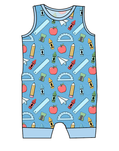 Rad School Supplies Emmett Pants And Shorts T-Shirt Romper