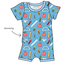 Load image into Gallery viewer, Rad School Supplies Grow With Me Pants And Shorts Romper