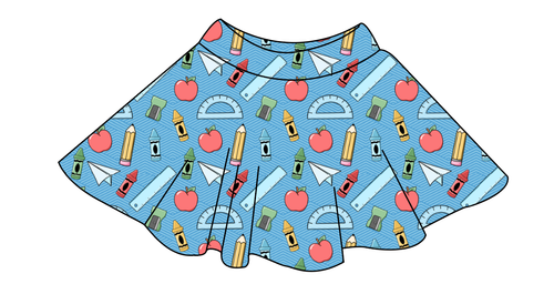Rad School Supplies Ladies' Circle Skirt