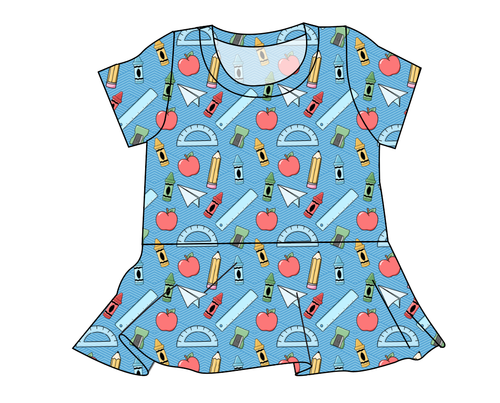 Rad School Supplies Ladies' Peplum Top
