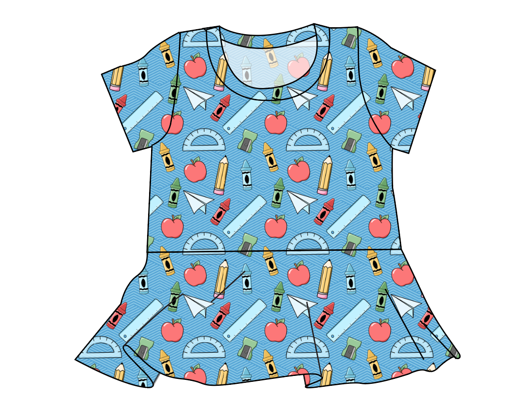 Rad School Supplies Ladies' Peplum Top