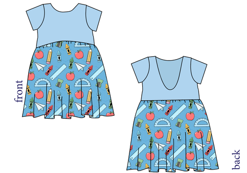 Rad School Supplies Low Back Dress