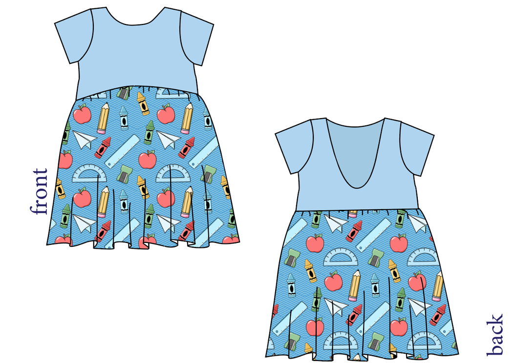 Rad School Supplies Low Back Dress