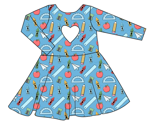Rad School Supplies Molly Heart Back Twirly Dress