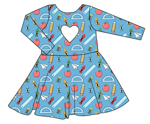 Rad School Supplies Molly Heart Back Twirly Dress