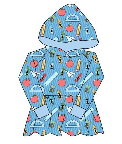 Rad School Supplies Peplum Hoodie (or Crewneck)