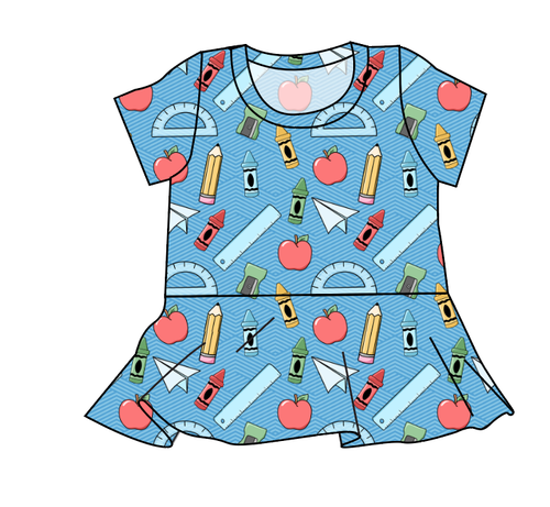 Rad School Supplies Peplum Top