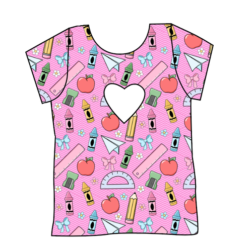 Cupcake School Supplies Cambria Heart Back Tee