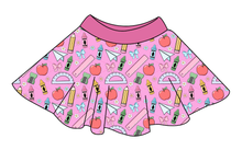 Load image into Gallery viewer, Cupcake School Supplies Circle Skirt