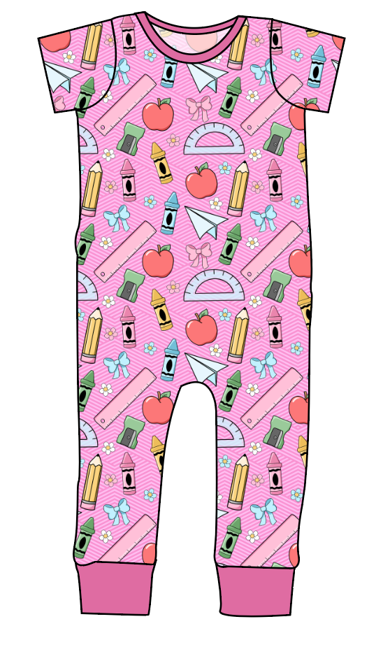 Cupcake School Supplies Emmett Pants And Shorts T-Shirt Romper