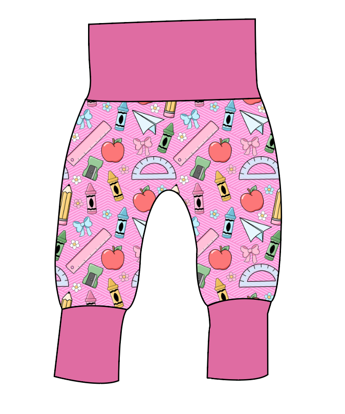 Cupcake School Supplies Grow With Me Pants And Shorts