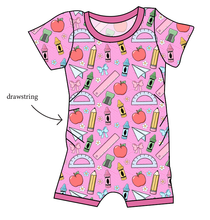 Load image into Gallery viewer, Cupcake School Supplies Grow With Me Pants And Shorts Romper
