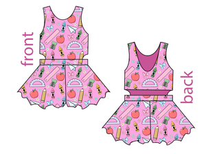 Cupcake School Supplies Kids Playsuit
