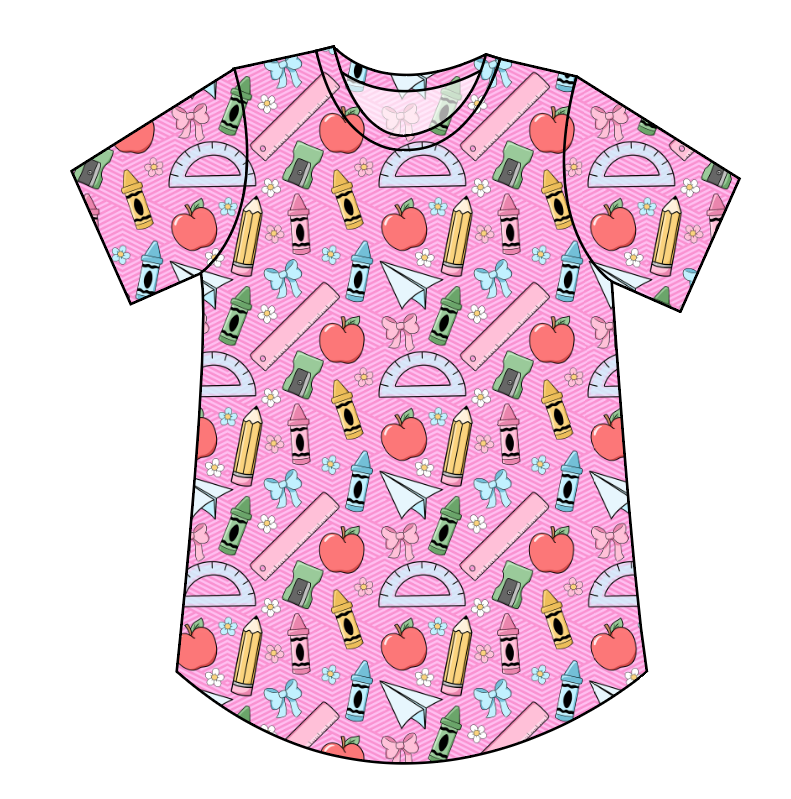 Cupcake School Supplies Ladies' Relaxed Tee