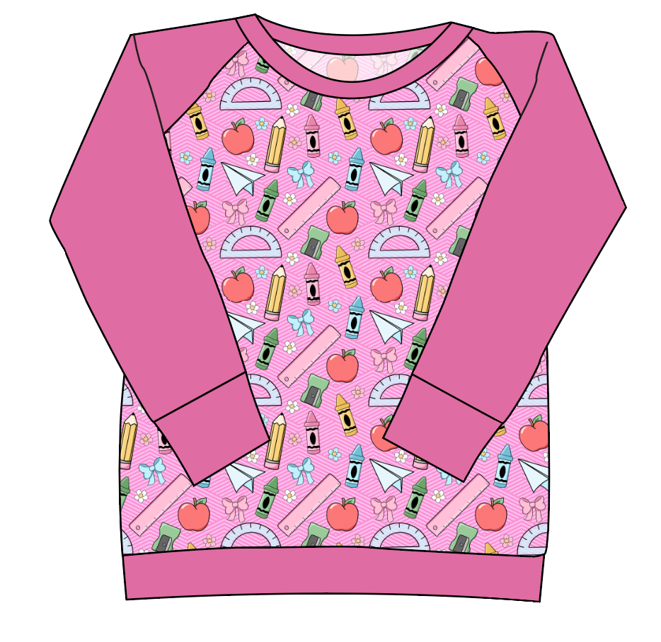 Cupcake School Supplies Ladies' Classic Crewneck