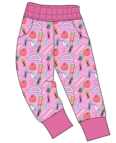 Cupcake School Supplies Ladies' Joggers and Jogger Shorts