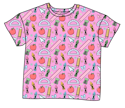 Cupcake School Supplies Ladies' Oversized Tee