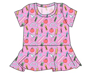 Cupcake School Supplies Ladies' Peplum Top