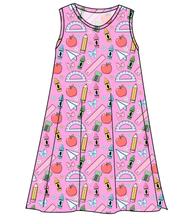 Load image into Gallery viewer, Cupcake School Supplies Ladies&#39; Swing Dress