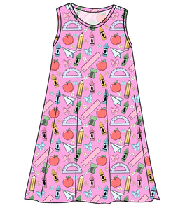 Cupcake School Supplies Ladies' Swing Dress