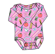 Load image into Gallery viewer, Cupcake School Supplies Lap Neck Bodysuit
