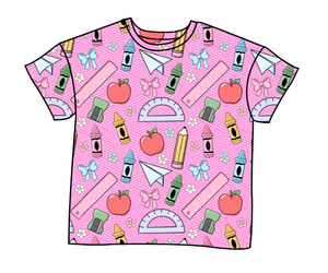 Cupcake School Supplies Oversized Tee