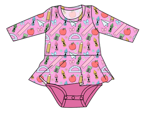 Cupcake School Supplies Peplum Top