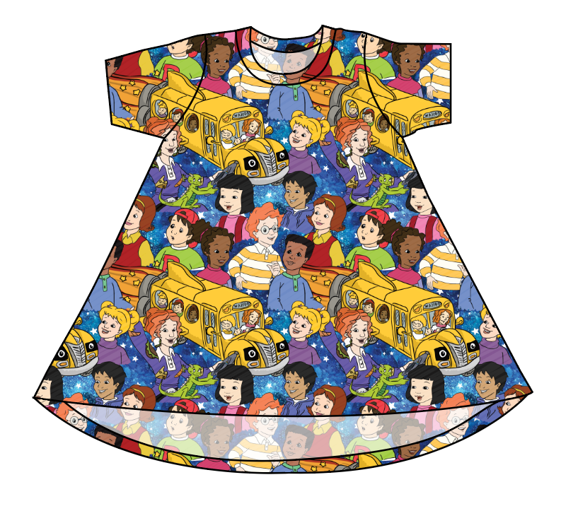School Bus Adventures Basic T-Shirt Dress