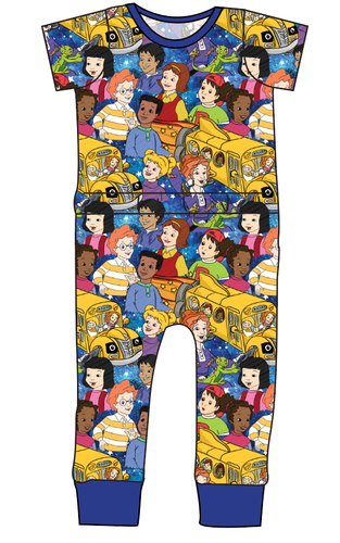 School Bus Adventures Bennett Pants and Shorts Length T-Shirt Romper