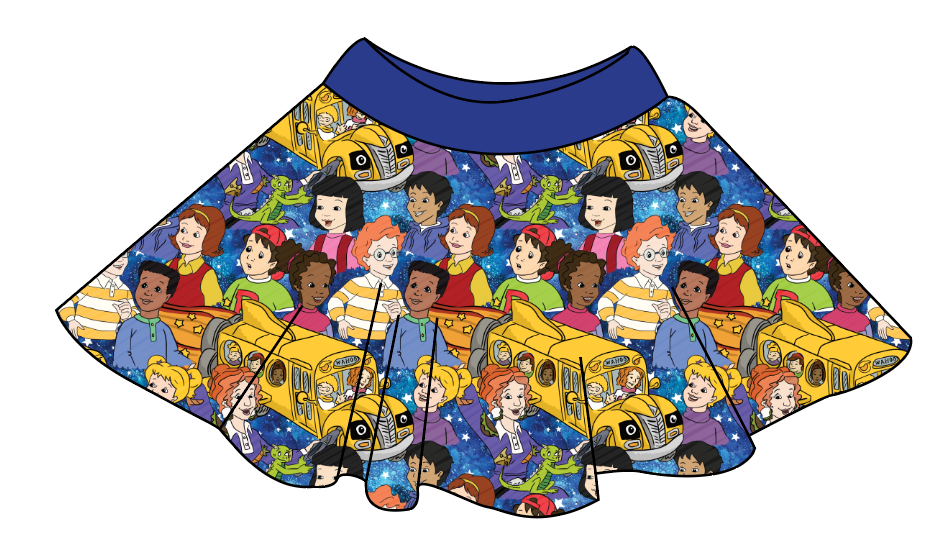 School Bus Adventures Circle Skirt