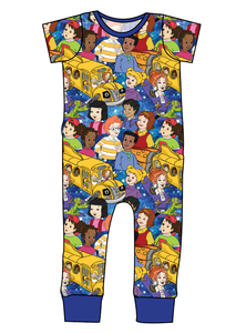 School Bus Adventures Emmett Pants And Shorts T-Shirt Romper