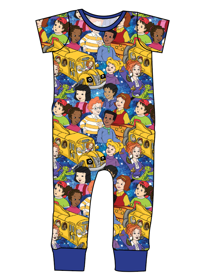 School Bus Adventures Emmett Pants And Shorts T-Shirt Romper
