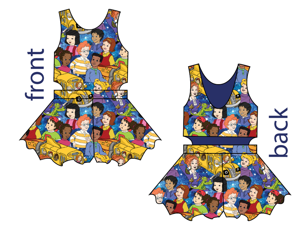 School Bus Adventures Kids Playsuit