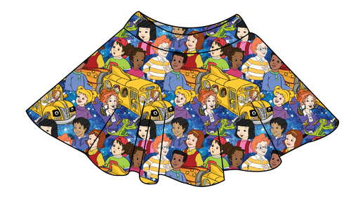 School Bus Adventures Ladies' Circle Skirt