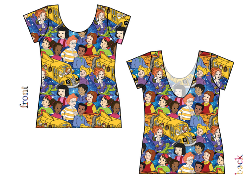 School Bus Adventures Ladies' Low Back Ballerina Tee