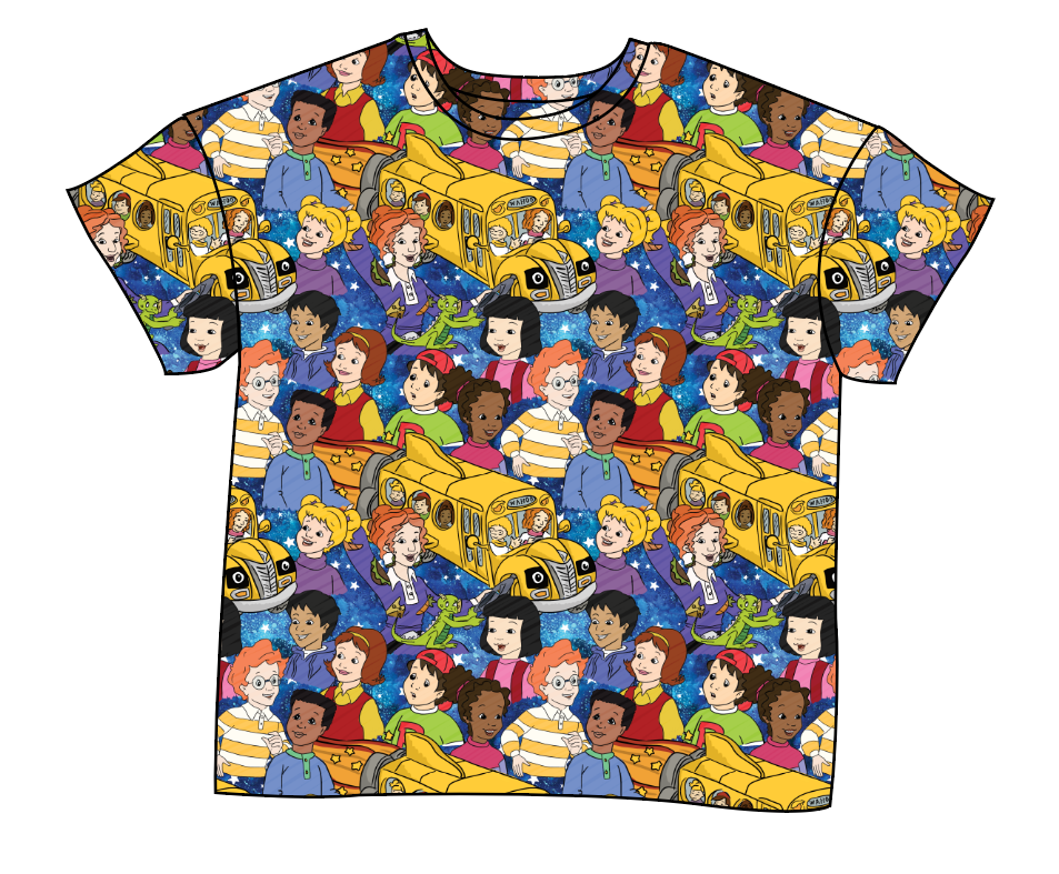 School Bus Adventures Ladies' Oversized Tee