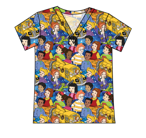School Bus Adventures Ladies' Slouchy V-Neck Tee
