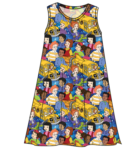 School Bus Adventures Ladies' Swing Dress