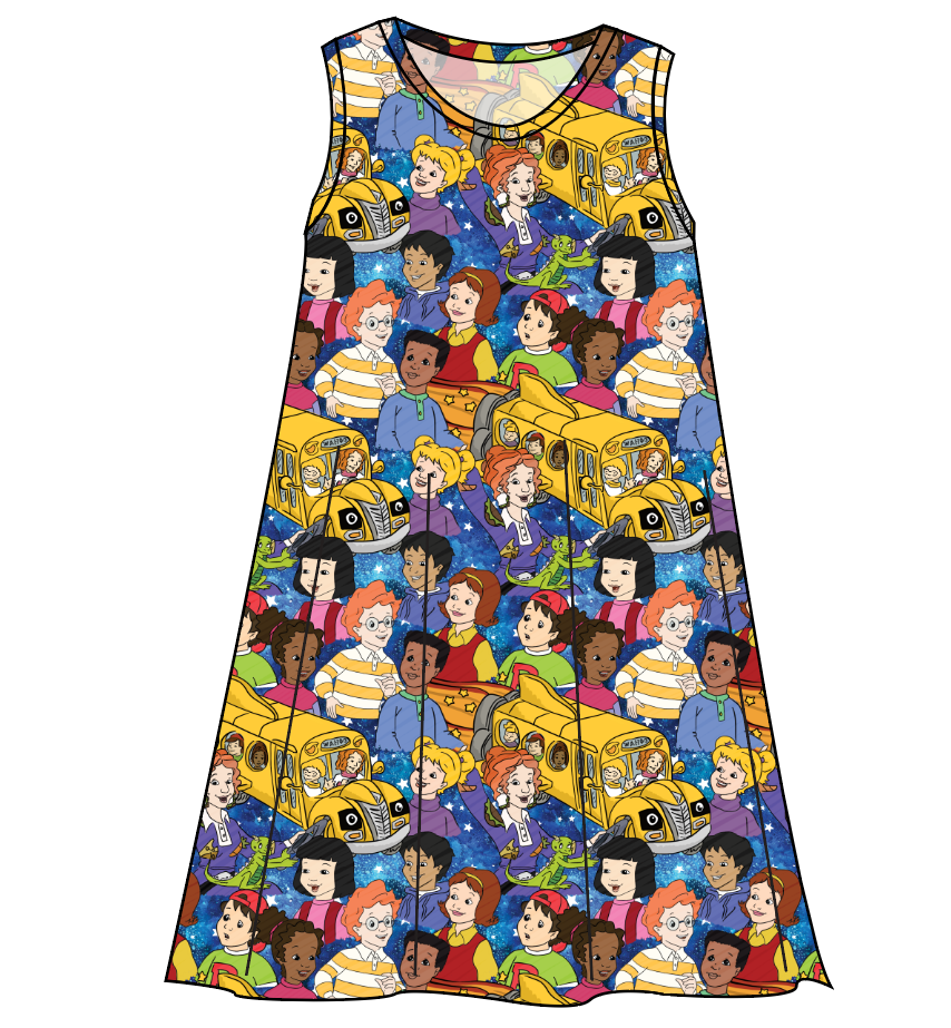 School Bus Adventures Ladies' Swing Dress