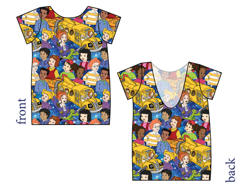 School Bus Adventures Low Back Ballerina Tee